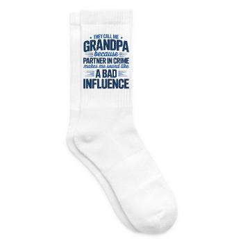 Kompliz-in-Crime-Opa-Humor - Tennissocken - Weiß - Rechts