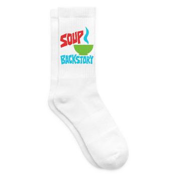 Suppe mit eigener Hintergrundgeschichte - Tennissocken - Weiß - Rechts