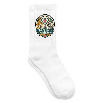 Tiermedizin Logo Haustiere Herz - Tennissocken - Weiß - Rechts
