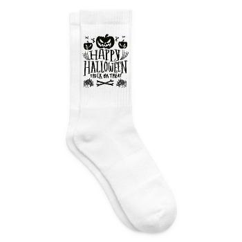 Verfluchter Kürbis Süßes oder Saures - Tennissocken - Weiß - Rechts