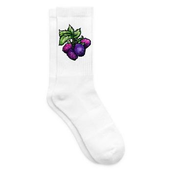 Aquarell-Himbeercluster - Tennissocken - Weiß - Rechts