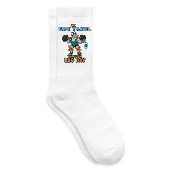 Kein Fast-Travel-through Leg Day Goat Gamer - Tennissocken - Weiß - Rechts