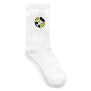 Ich mache meine eigenen Stunts – lustiger Schneemobil-Sprungfahrer - Tennissocken - Weiß - Rechts