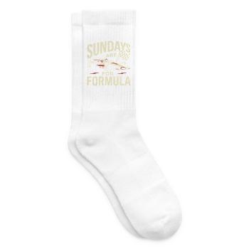 Sonntage sind für Formel – Rennwochenend-Motorsport - Tennissocken - Weiß - Rechts