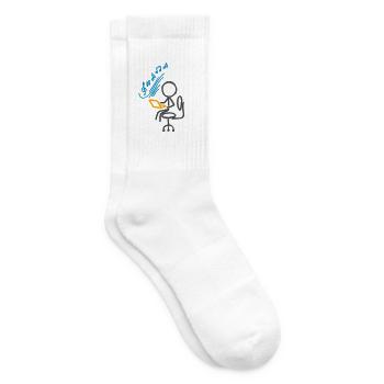 The Sound of Focus (für helle Hintergründe) - Tennissocken - Weiß - Rechts