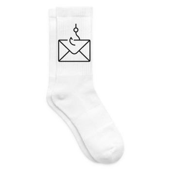 Fischerei-E-Mail-Phishing-Hotline-Symbol - Tennissocken - Weiß - Rechts