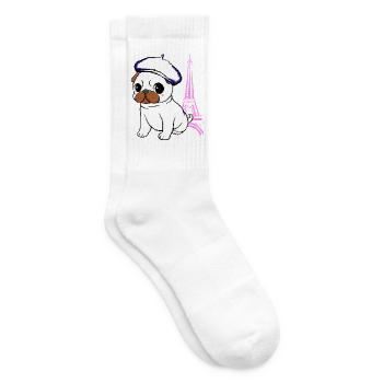 Paris Mops - Tennissocken - Weiß - Rechts
