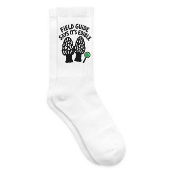 Pilzsammler – Field Guide Says It's Edible - Tennissocken - Weiß - Rechts