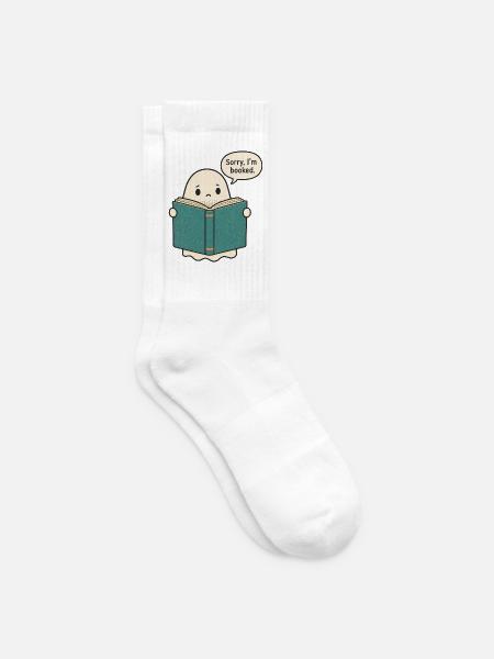 Gebuchte Geisterlesung: Ruhige Bibliotheksstimmung - Tennissocken - Weiß