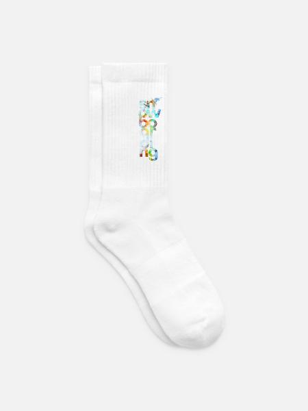 Snowboard - Tennissocken - Weiß