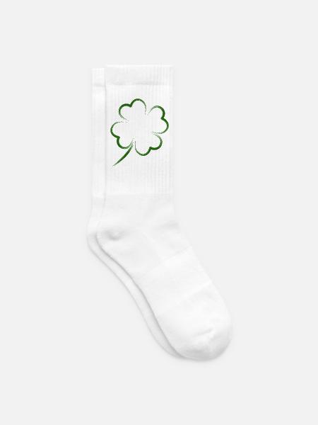 kleeblatt glück - Tennissocken - Weiß