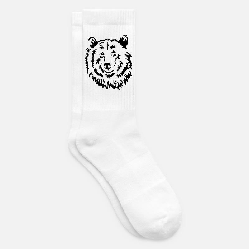 Baer Raubtier - Tennissocken - Weiß