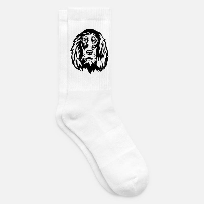 Gordon Setter Kopf - Tennissocken - Weiß