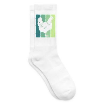 Chicken - Tennis socks - white - Right