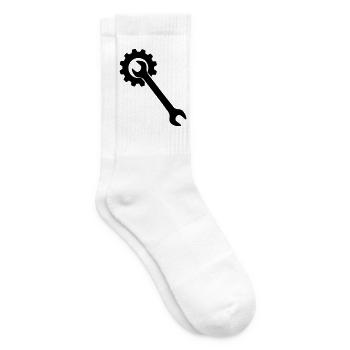 Schraubenschlüssel-Werkzeug - Tennissocken - Weiß - Rechts