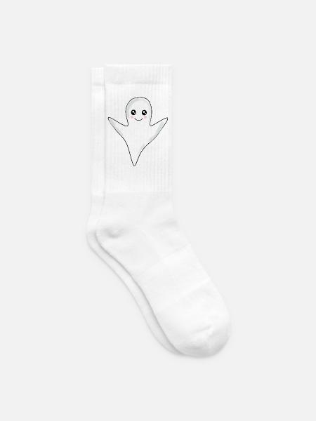 Halloween T-shirt Gespenst spooky cute Shirt - Tennissocken - Weiß