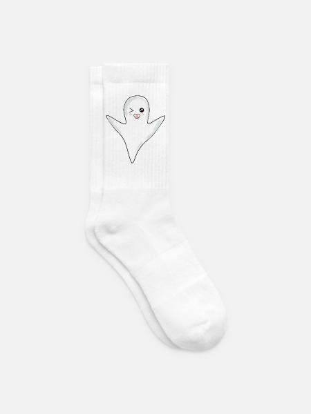 Kawaii Gespenst Geister Halloween Halloweenkostüm - Tennissocken - Weiß