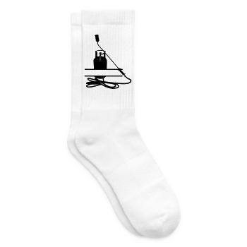 Roofing company monogram transparent - Tennis socks - white - Right