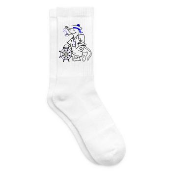 Marin, maritime - Chaussettes de tennis - blanc - Droite