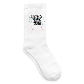 Dad Father's Day Love Father Son Daughter Parents - Tennis socks - white - Right