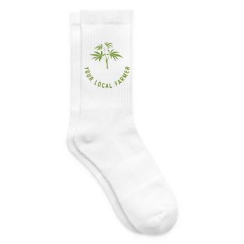 Soutenez votre producteur local de cannabis - Chaussettes de tennis - blanc - Droite