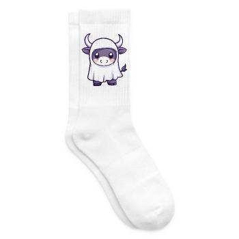 Bull Halloween Ghost - Tennis socks - white - Right