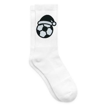 Fußball Schneemann Weihnachten Sport - Tennissocken - Weiß - Rechts
