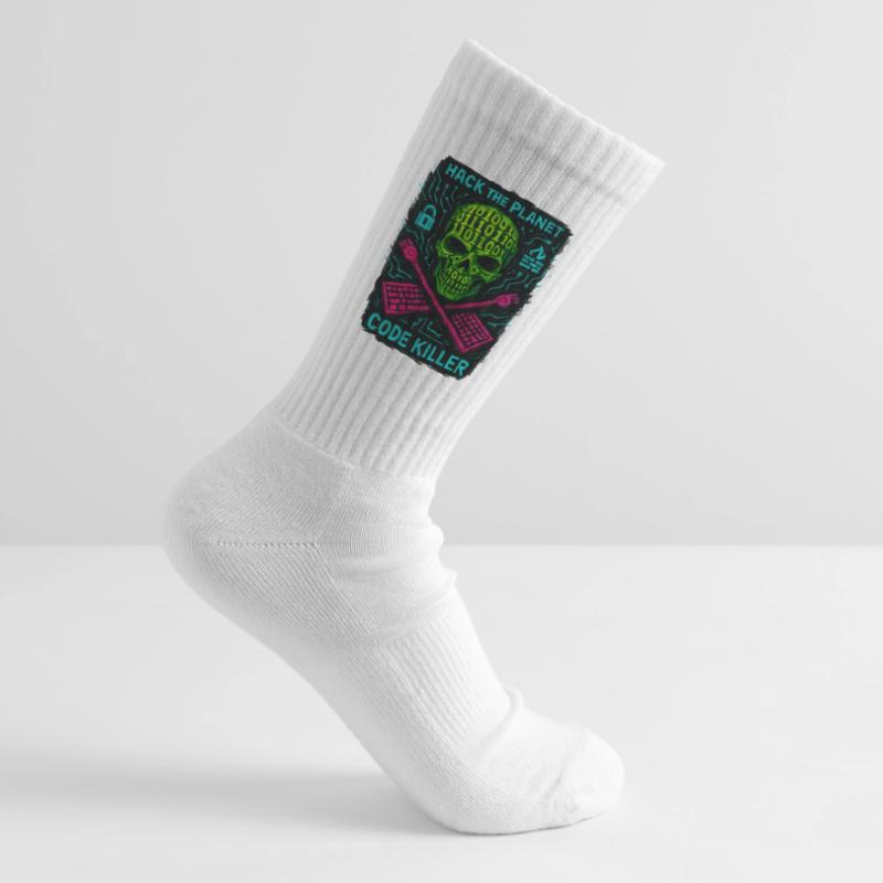 Hack the Planet Code Killer - Cybersécurité Chaussettes de tennis