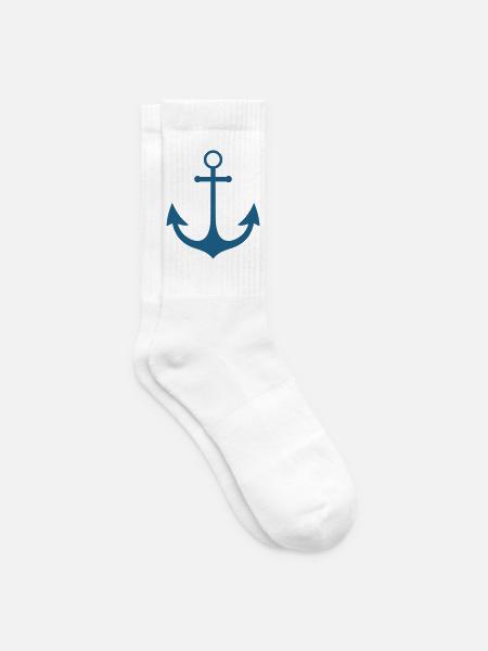 Anker Silhouette Nautisch - Tennissocken - Weiß