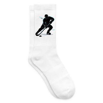 Eishockey Geschenk Kinder Hockey Lustig - Tennis socks - white - Right