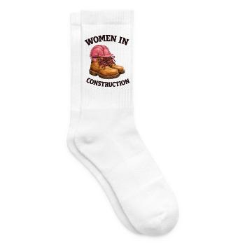Bottes et casque de travail pour femmes dans la construction - Chaussettes de tennis - blanc - Droite