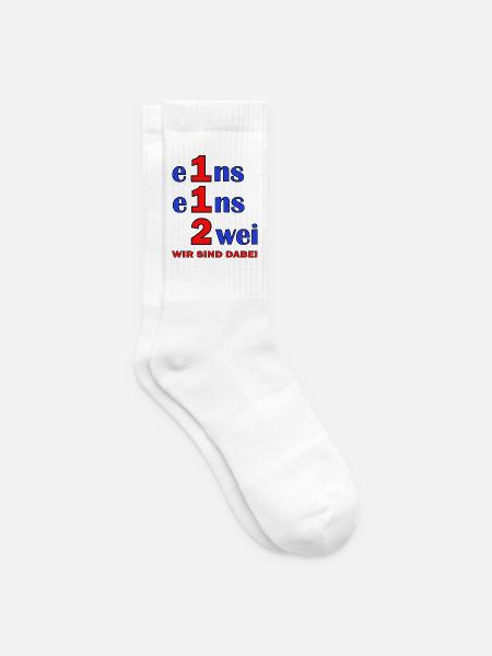 Eins Eins Zwei – Wir Sind Dabei - Feuerwehr - Tennissocken - Weiß