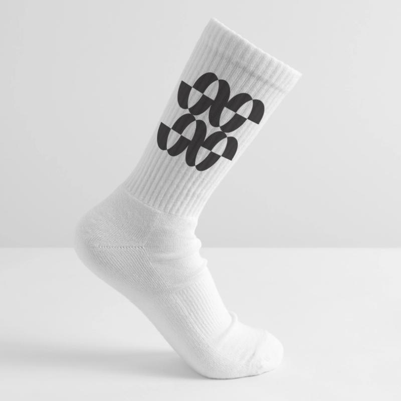 Interwoven Orbit Pattern Tennis socks