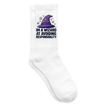 Wizard Avoiding Responsibility - Tennissocken - Weiß - Rechts