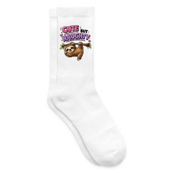 Süß aber frech Faultier mit Eistee - Tennissocken - Weiß - Rechts