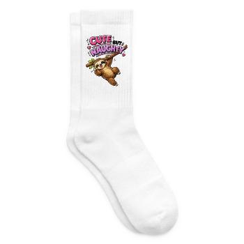 Süß aber frech Faultier - Tennissocken - Weiß - Rechts