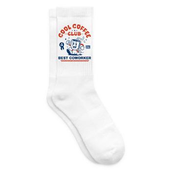 Coffee Club Kaffeeliebhaber-Kollegen-Geschenk - Tennissocken - Weiß - Rechts