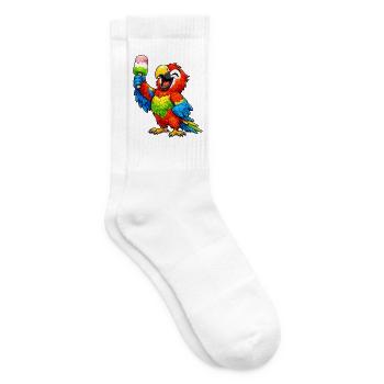 Papagei mit einem Eis - Tennis socks - white - Right