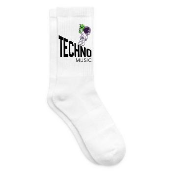 Cosmic Cute Alien on Astronaut - Tennis socks - white - Right
