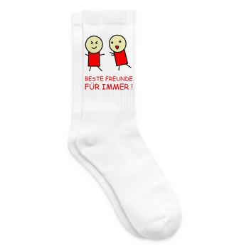 Beste Freunde Für Immer Duo - Tennissocken - Weiß - Rechts