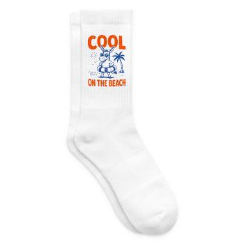 Cool on the beach lustiger Esel Urlaub Humor - Tennissocken - Weiß - Rechts