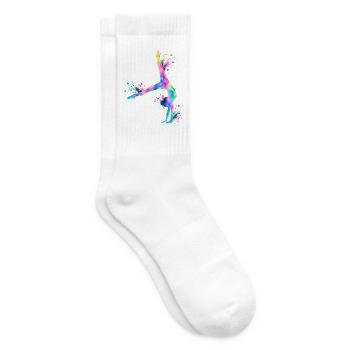 Turnerin Gymnastik Handstand  - Tennissocken - Weiß - Rechts