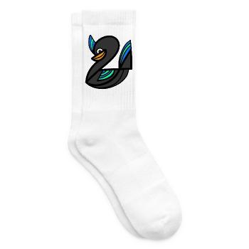 Neonschwanen-Glyphe - Tennissocken - Weiß - Rechts