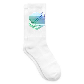 Die Wassersportler und Kitesurfing passen zusammen - Tennissocken - Weiß - Rechts