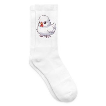 Seidenhuhn - Tennissocken - Weiß - Rechts