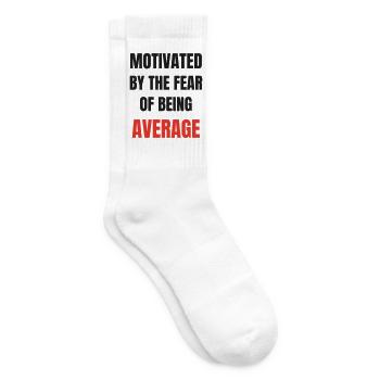 Motivated By Fear Of Being Average Spruch Gen Z - Tennissocken - Weiß - Rechts