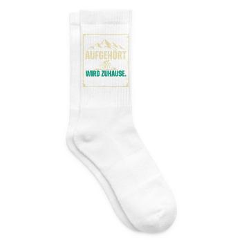 Aufgehört Wird Zuhause Spruch - Tennissocken - Weiß - Rechts