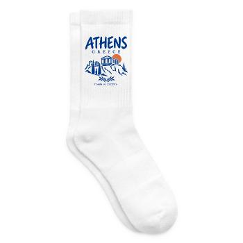 Athen, Akropolis, Griechenland - Tennissocken - Weiß - Rechts