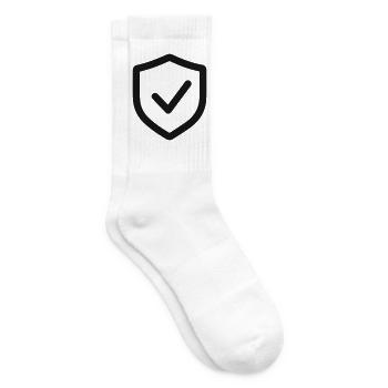 Secure Shield Check Line Symbol - Tennissocken - Weiß - Rechts