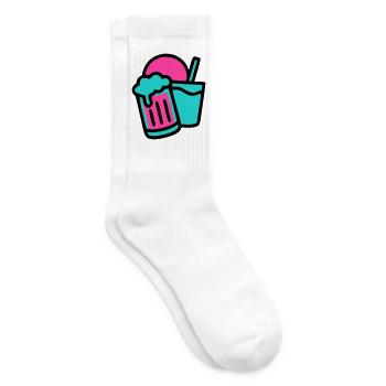 Bierkruege Neon Grafik - Tennissocken - Weiß - Rechts